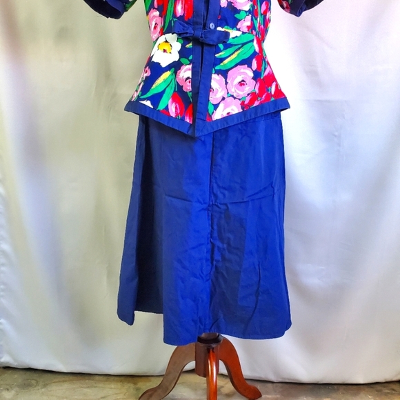 STUART ALAN | Floral 2pc Skirt Suit Set in Navy sz 12 - Picture 8 of 10